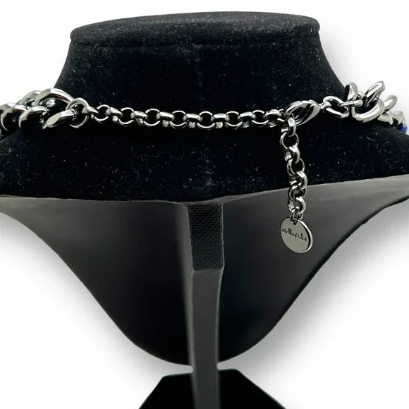 Stella & Dot Retired Rose Gold + Hematite Mercury Statement Necklace RARE NWOT - Picture 11 of 11